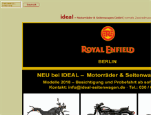 Tablet Screenshot of ideal-seitenwagen.eu